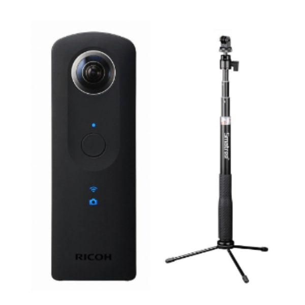 レンタル｜RICOH THETA S 一脚兼簡易三脚自撮り棒セット | Tavishot