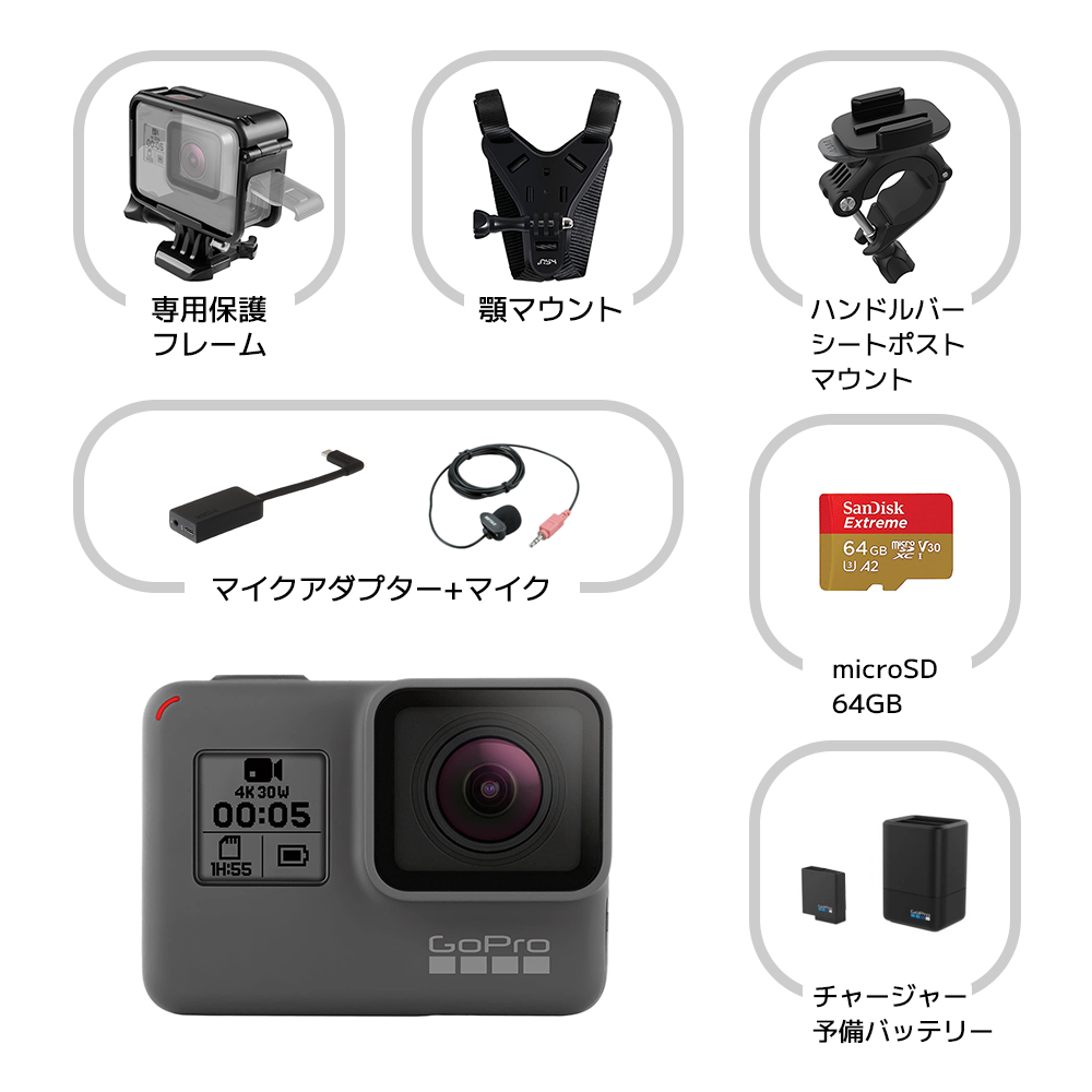 GoPro HERO8 ZOOM H2n モトブログセット - ビデオカメラ